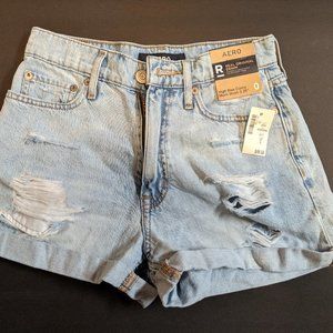 High-Rise Curvy Mom Jean Shorts
